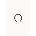 Check padded headband - green