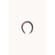 Check padded headband - red