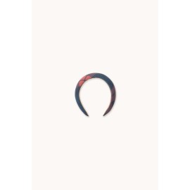 Check padded headband - red