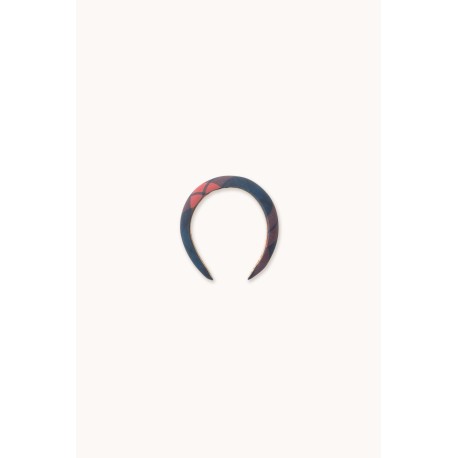 Check padded headband - red