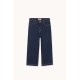 Contrast red denim pants