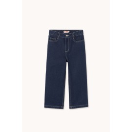 Contrast red denim pants