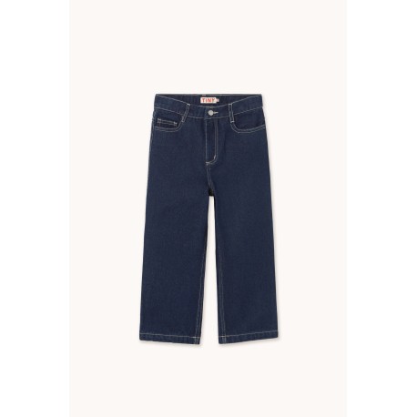 Contrast red denim pants