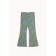 Flower pattern rib pants