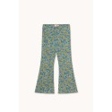 Flower pattern rib pants
