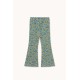 Flower pattern rib pants