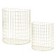 Set of 2 half round wire baskets - gold