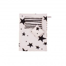 Kids bedding black stars and stripes