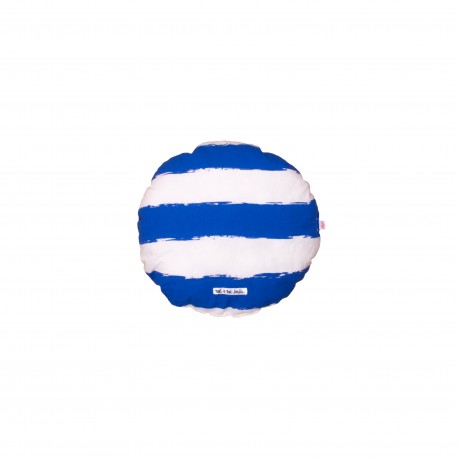 Circle Pillow blue stripes