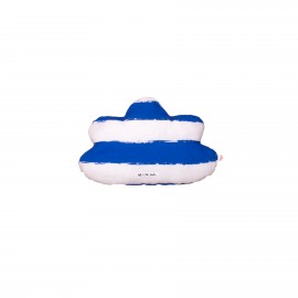 Cloud pillow blue stripes