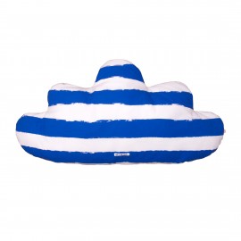 Cloud Pillow Large blue stripes