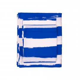 Kids bedding blue stripes