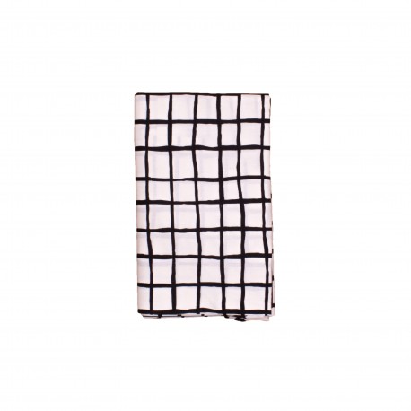 Kids bedsheet black grid