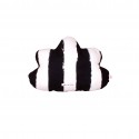 Cloud pillow small black XL stripes