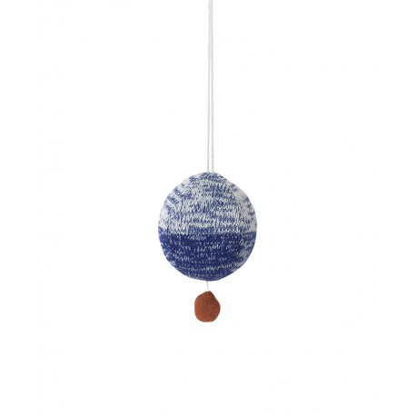 Knitted ball music mobile