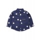 Dot woven shirt navy