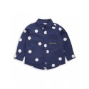 Dot woven shirt navy