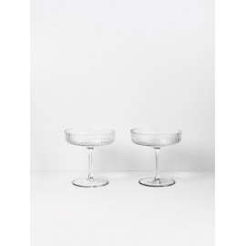 Ripple Champagne saucers - set of 2