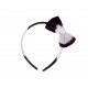 Hair band with bow - black stripes