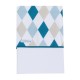 Fitted crib sheet - lozenge mint & beige