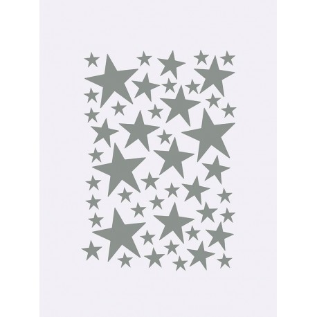 Mini Stars Wallsticker - grey
