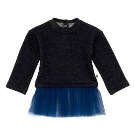 Baby sweater with tutu - grey/blue