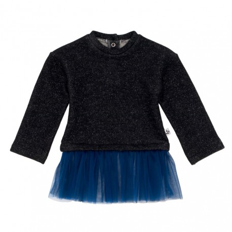 Baby sweater with tutu - grey/blue