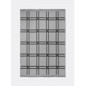 Checked Wool Blend Blanket - Grey